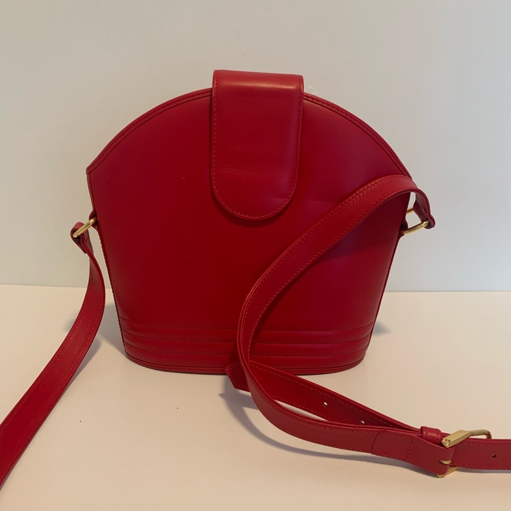 Yves Saint Laurent Aztec Medallion Red Leather Kelly Bag 1990s - Picture 6 of 8